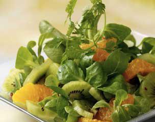 Rampon, Salade de rampon aux filets d'orange et gingembre 