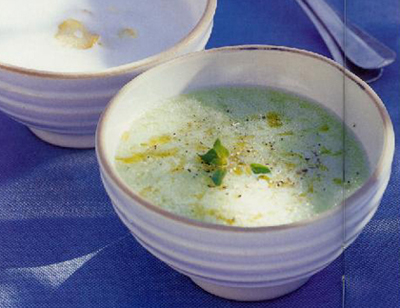 Concombre, Soupe de concombre aux moules Concombre, Soupe de concombre aux moules